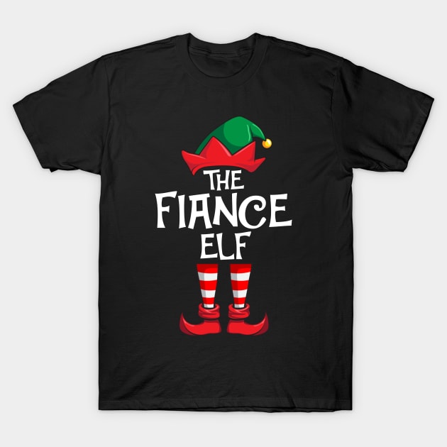 Fiance Elf Matching Family Christmas Engaged T-Shirt by hazlleylyavlda